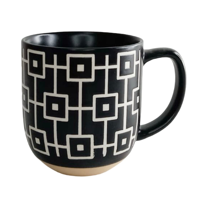 طقم مجات 4 قطع بورسلين 380 مل اسود - DV4171