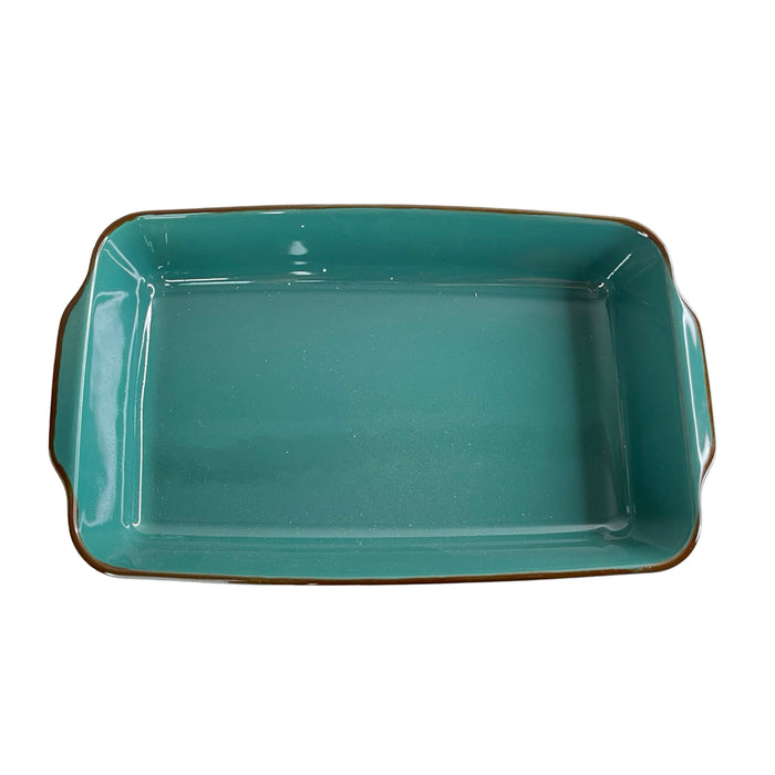 رويال ألفريدو طاجن فرن كبير مستطيل بيد (21*33 سم) سيراميك تركواز - RE-JA