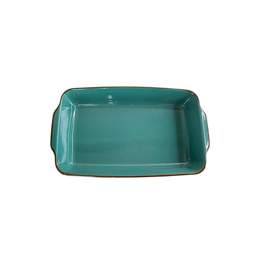 رويال ألفريدو طاجن فرن مستطيل بيد صغير سيراميك تركواز  - RE-DR-OI-SM