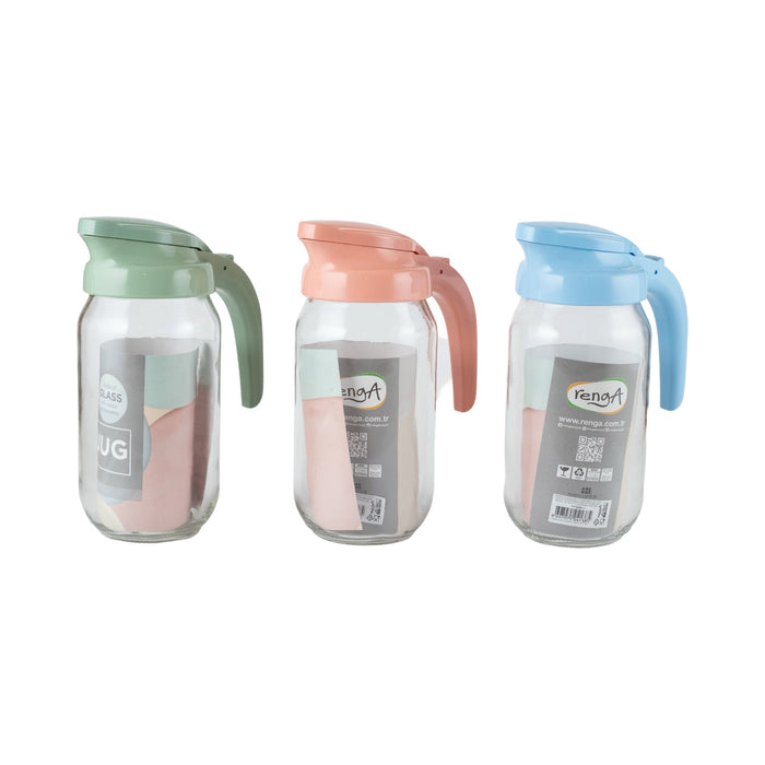 رينجا شفشق بيد وغطاء  ( 1 لتر ) زجاج اخضر - 111028G