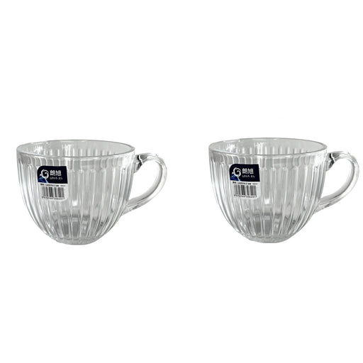 طقم ٢ بولة شوربة بيد زجاج شفاف - DH2025-140