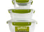 جوندول طقم علب مربع (3 قطع) بلاستيك اخضر - G-390G