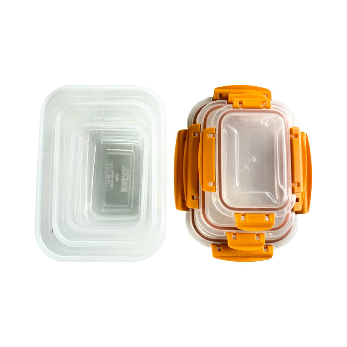 جوندول طقم علب (3 قطع) بلاستيك برتقالى - G-391O