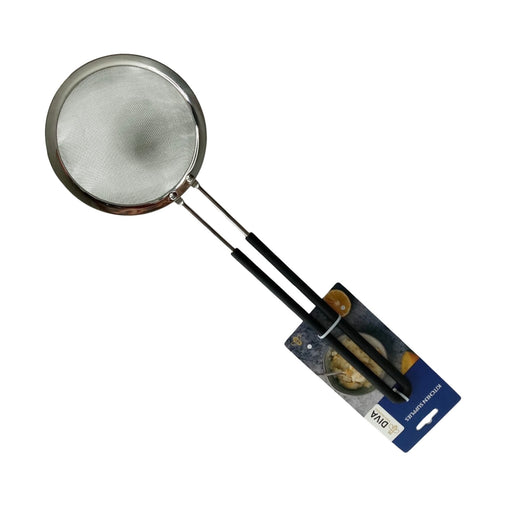 مصفاة (10 سم) ستانليس ستيل بيد مغطاة سيليكون أسود - DV0004