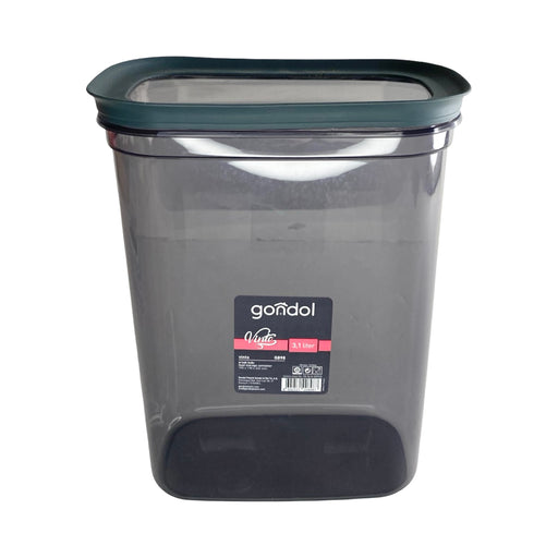 جوندول علبة طعام مستطيلة 3.1 لتر بلاستيك رمادى - G-898