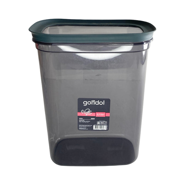 جوندول علبة طعام مستطيلة 3.1 لتر بلاستيك رمادى - G-898