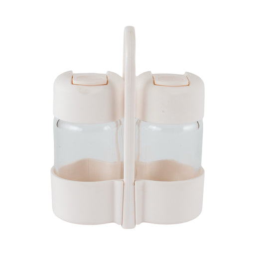 رينجا طقم توابل 3 قطع (2 ملاحه + حامل) 67 مل زجاج ابيض - 121015W