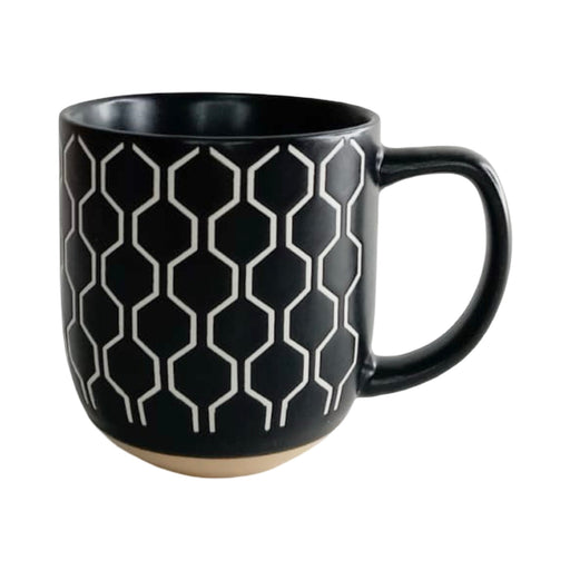 طقم مجات 4 قطع بورسلين 380 مل اسود - DV4171