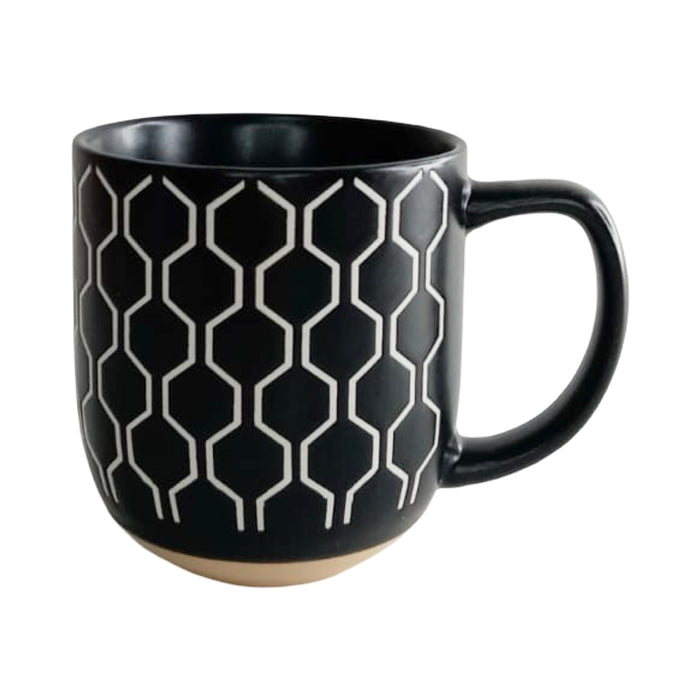 طقم مجات 4 قطع بورسلين 380 مل اسود - DV4171