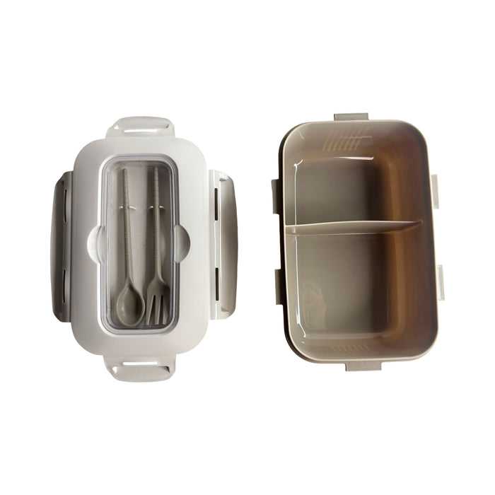 جوندول لانش بوكس (22.5*15.5*7.5 سم) شوكة+ملعقة بلاستيك بيج - G-768BG