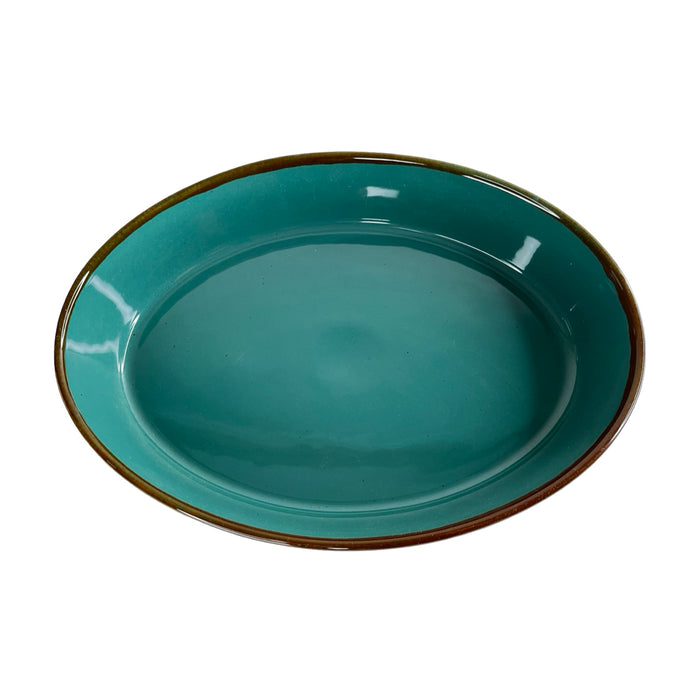رويال ألفريدو طاجن فرن بيضاوي وسط سيراميك تركواز - OVAL-JADE-Mid