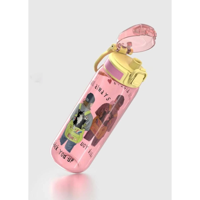 رينجا زجاجة مياة 630 مل بلاستيك روز - 912163R