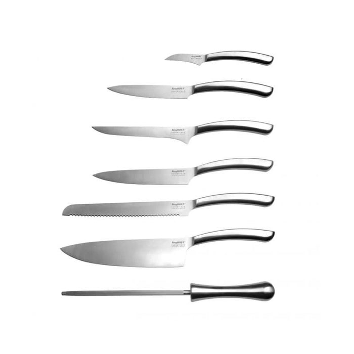 بيرج هوف اسينشيالز طقم سكاكين مطبخ 8 قطع استانليس استيل فضي - 1308037