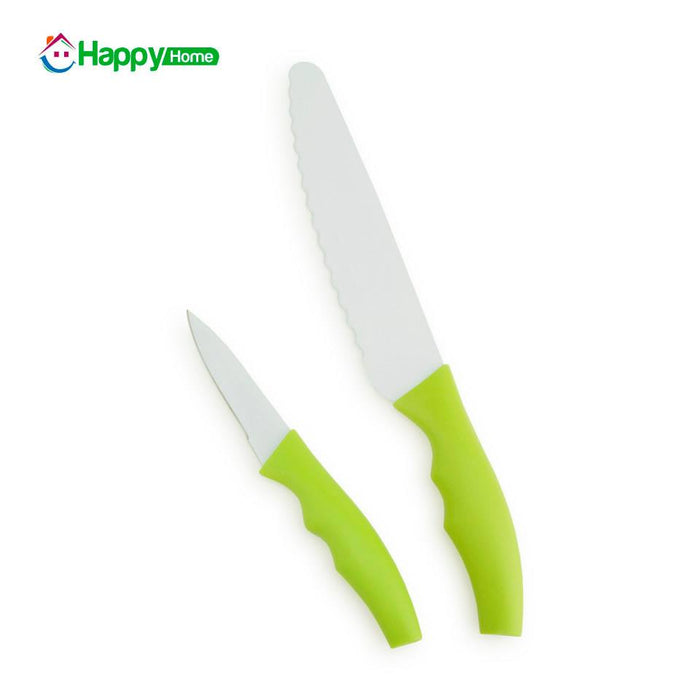 رفايع المطبخ  هابي هوم طقم سكاكين خضروات ٢ قطعة أخضر - FV6093FR  Happy Home