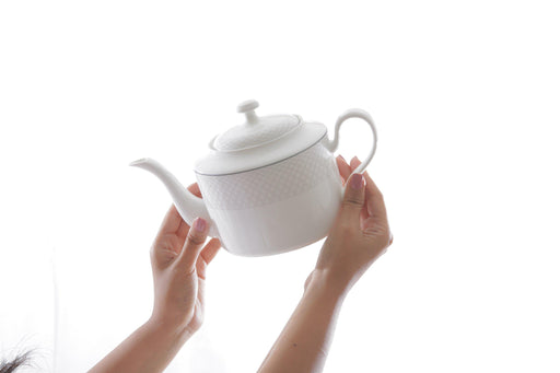 مايلر هانز بون شينا براد شاي بغطاء أبيض - 109TEAPOT