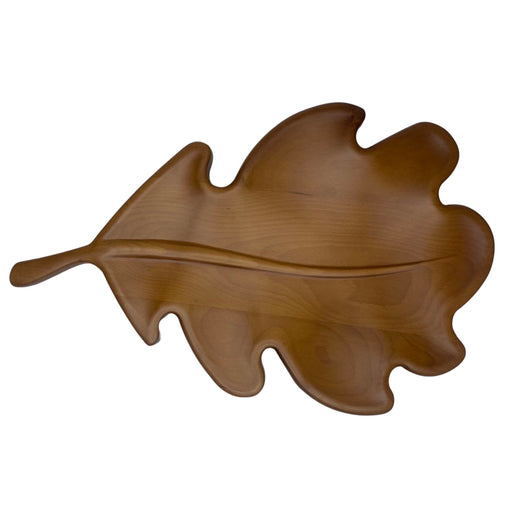 سيرفيس تقديم شكل ورقة شجر خشب (٥٥*٣٤ سم) بني فاتح - 158011