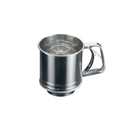 رفايع المطبخ  غربال دقيق بيد أتوماتيك صغير استانلس ستيل فضي - DV510  Ahmed Samir