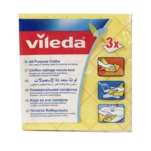 فيليدا فوط تنظيف متعددة الاستخدام ٣ قطع (٤٠*٣٨ سم) - 40004 Vileda Vileda