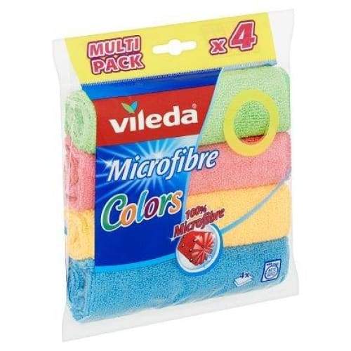 فيليدا طقم فوط مايكروفايبر ٤ قطع (٣٠*٣٠ سم) ألوان متعددة - 40067 Vileda Vileda