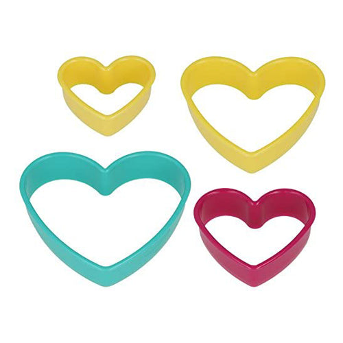 ميتالتيكس قطاعة بسكويت أشكال قلوب بلاستيك ألوان متعددة - 22591228