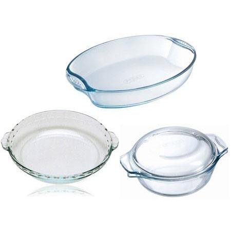 بيركس طقم ٤ قطع زجاج  (حلة بغطاء ٣,٢ لتر+طاجن ٣ لتر+طبق حلويات ٢٢سم) - 50304868 Pyrex Pyrex