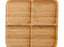 طبق تقديم خشب مربع مقسم (٢٩ * ٢٩ سم) بني - 50461