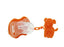 لافروتا سكاتة بسلسلة شكل كلب مقاس وسط لسن 6-18 شهر سيليكون برتقالي - 118153