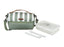 لوك اند لوك لانش بوكس ( علبة مقسمة ٨٠٠ مل+ملعقة +شوكة + شنطة ) أخضر/ أبيض - HPL816CS2GN