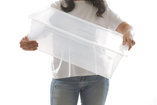 كايس سي صندوق تخزين بعجل 27 لتر (38.50*55*16.50 سم) بلاستيك شفاف - 8415000