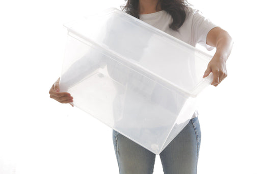 كايس سي صندوق تخزين بعجل 50 لتر (38.50*55*30.50سم) بلاستيك شفاف - 8417000