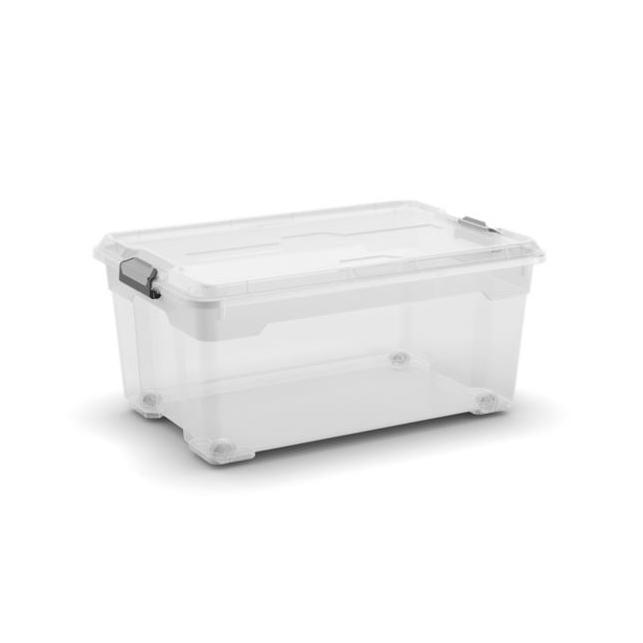 كايس موفر صندوق تخزين بعجل ٤٥ لتر (٣٨*٥٨*٢٧ سم) بلاستيك شفاف - 8463000 KIS KIS