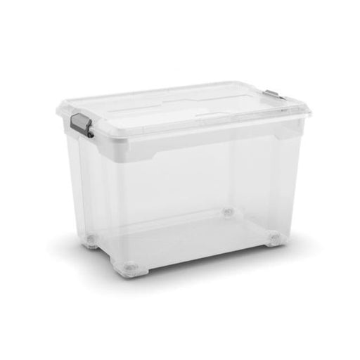 كايس موفر صندوق تخزين بعجل ٦٠ لتر (٣٨*٥٨*٣٧ سم) بلاستيك شفاف - 8464000 KIS KIS