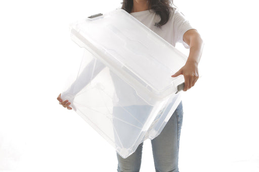 كايس موفر صندوق تخزين بعجل 80 لتر (38*58*49سم) بلاستيك شفاف - 8465000