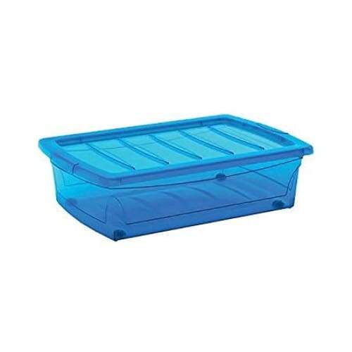 كايس صندوق تخزين تحت السرير  ٣٠ لتر بعَجل (٥٩ * ٣٩ * ١٦ سم) أزرق - 8631000B KIS KIS