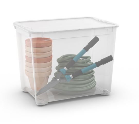 كايس تي صندوق تخزين بعجل 70 لتر (55.5*42.5*39 سم) بلاستيك شفاف - 8657000