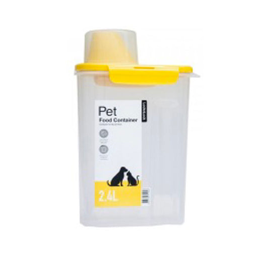 لوك اند لوك علبة بلاستيك لطعام الحيوانات المجفف ( ٢.٤ لتر) مع كوب قياس - HPL520P