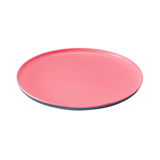 جوندول طبق مستدير مسطح بلاستيك 25 سم رمادي/روز - G-604