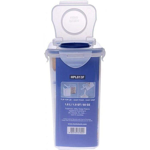 لوك اند لوك علبة بلاستيك مستطيلة بغطاء قلاب ١٫٨ لتر - HPL813F Lock & Lock Lock & Lock
