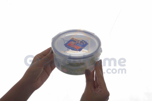 لوك اند لوك علبة بلاستيك دائرية ٦٠٠ مل شفاف- HPL933