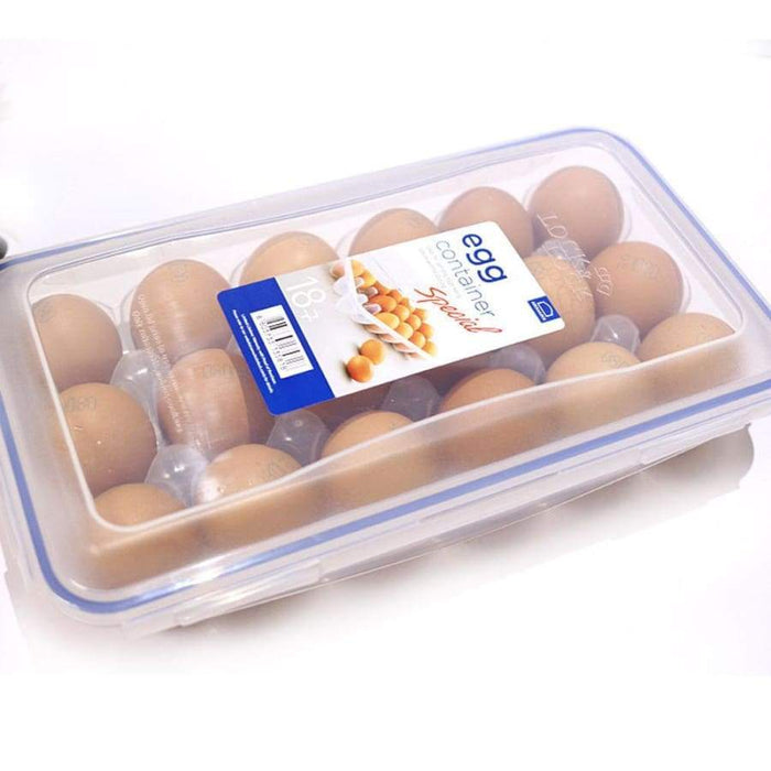 لوك اند لوك علبة مستطيل لحفظ البيض بلاستيك ١٨ بيضة  - HPL955 Lock & Lock Lock & Lock