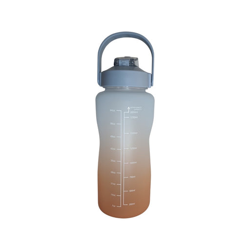 زجاجة مياة بمقياس للشرب (٢ لتر) بلاستيك أزرق / برتقالي - DV606BL