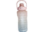 زجاجة مياة بمقياس للشرب (٢ لتر) بلاستيك روز/أزرق - DV606P