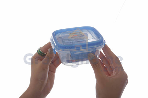 لوك اند لوك علبة بلاستيك ساوند لوك مربعة 260 مل أزرق - LEP211