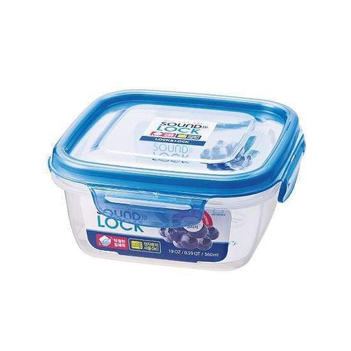 لوك اند لوك علبة بلاستيك ساوند لوك مربعة ٥٦٠ مل  أزرق - LEP231 Lock & Lock Lock & Lock