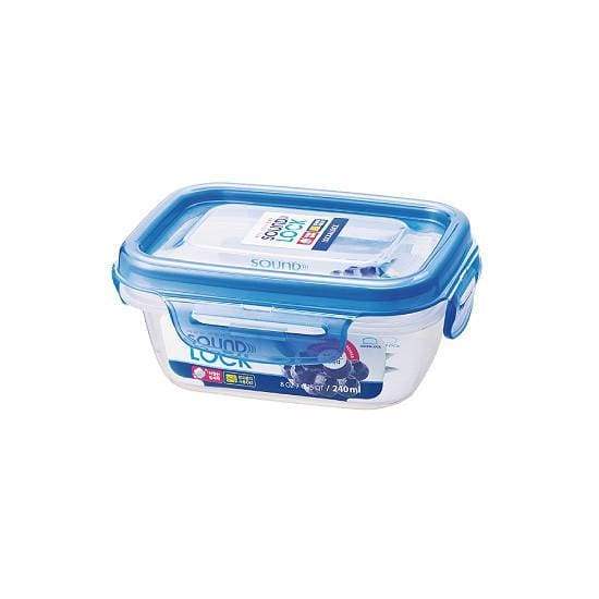 لوك اند لوك علبة بلاستيك ساوند لوك مستطيلة ٢٤٠ مل  أزرق - LEP511 Lock & Lock Lock & Lock