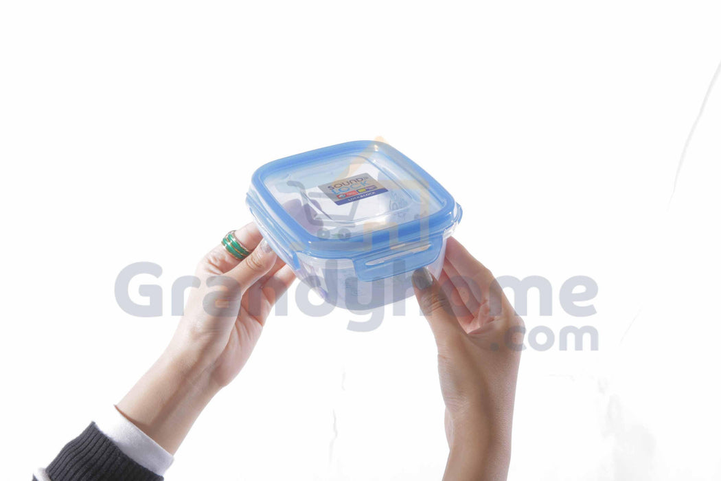 لوك اند لوك علبة بلاستيك ساوند لوك مستطيلة 620 مل  أزرق - LEP531