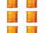 لومينارك ديابولو اورانج طقم 6 أكواب 300 مل زجاج برتقالي - N5212