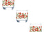 لومينارك مارجوليانا احمر طقم 3 أكواب 310 مل زجاج شفاف- P4412